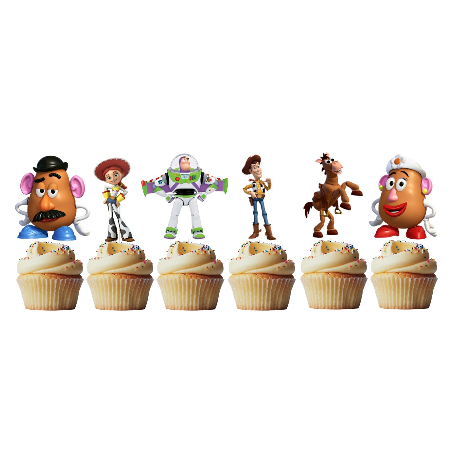 6 Cupcake Toppers Toy Story