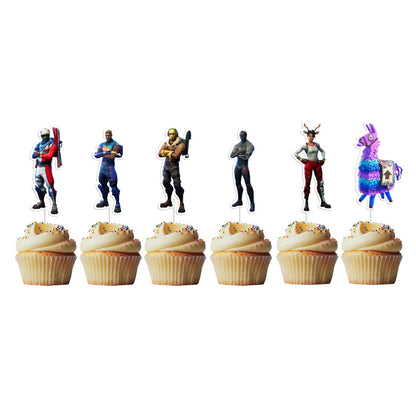 6 Cupcake Toppers Fortnite