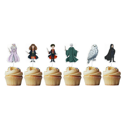 6 Cupcake Toppers Harry Potter