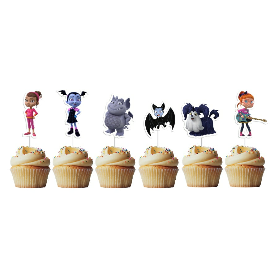 6 Cupcake Toppers Vampirina